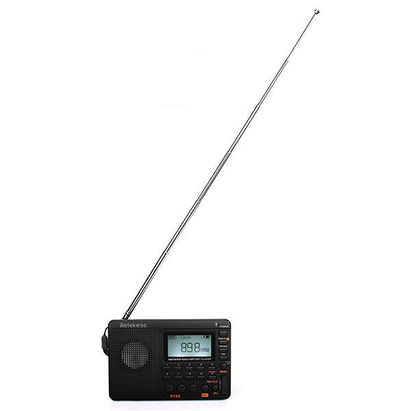 Rádio Portátil AM, FM e SW com Bateria Recarregável